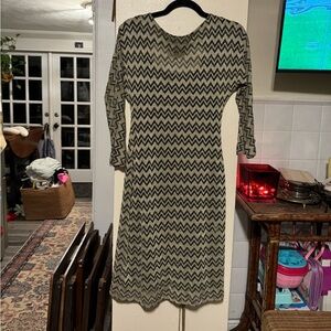 M MISSONI Gold and Black Sparkle Knit Dress size 6